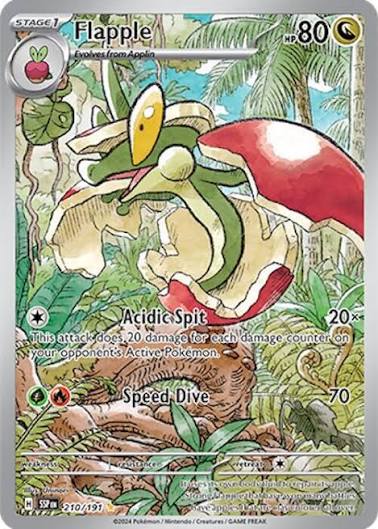 Flapple 210/191 Illustration Rare card from Surging Sparks