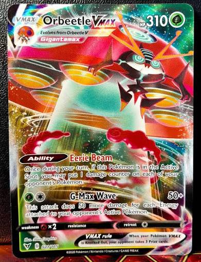 Orbeetle VMAX 021/185 card from Vivid Voltage