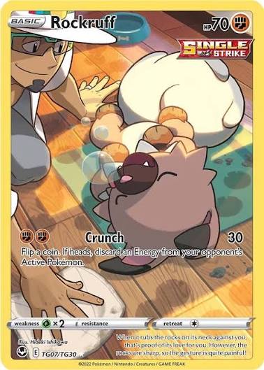 Rockruff TG07/TG30 Trainer Gallery card from Silver Tempest