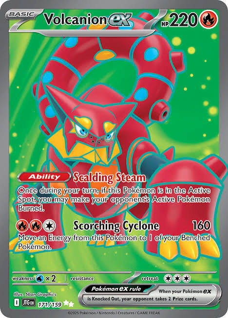 Volcanion ex 171/159 Ultra Rare card from Journey Together