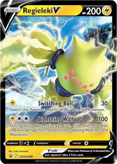 Regieleki V Jumbo Promo Card SWSH280 Near Mint