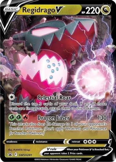 Regidrago V Jumbo Promo Card SWSH281 Near Mint