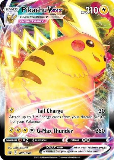 Pikachu VMAX Jumbo Promo Card SWSH286 Near Mint