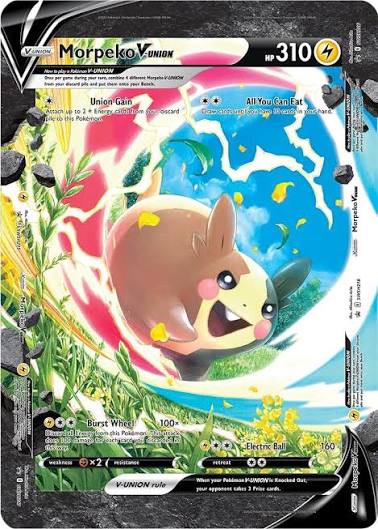 Morpeko V-Union Jumbo Promo Card SWSH287-290 Near Mint full merged art
