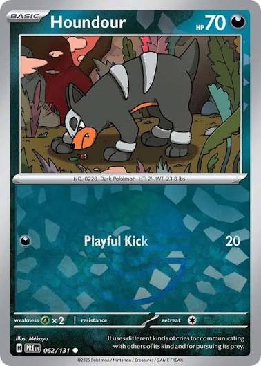 Houndour 062/131 Poké Ball Pattern Holo Prismatic Evolutions Near Mint