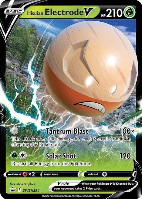 Hisuian Electrode V SWSH294 Black Star Promo Near Mint Standard