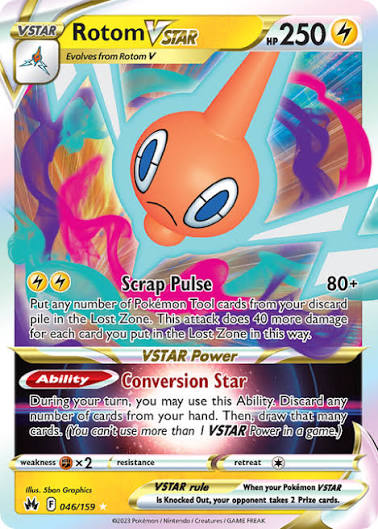 Rotom VSTAR 046/159 Near Mint - Sword and Shield Crown Zenith